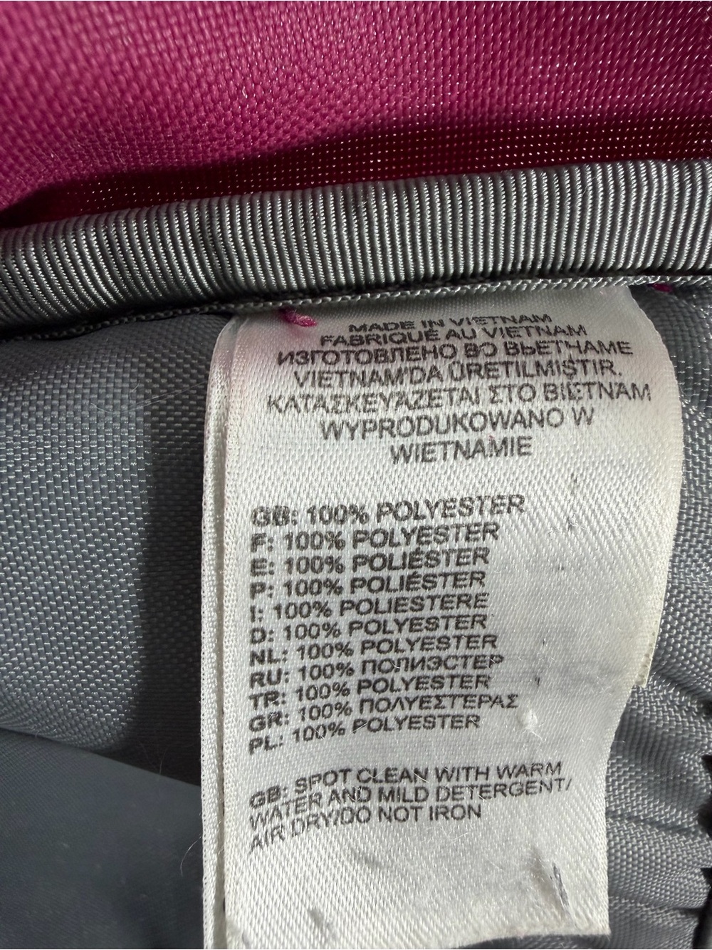 The North Face Haystack Backpack Pink Bird Print School Laptop Travel Bag - Picture 4 of 11